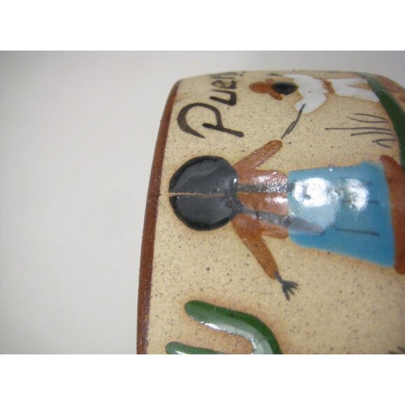 Puerto Vallarta Ceramic Trinket Box With Lid Saquaro Cactus 4 x 3 Inches - Picture 10 of 12